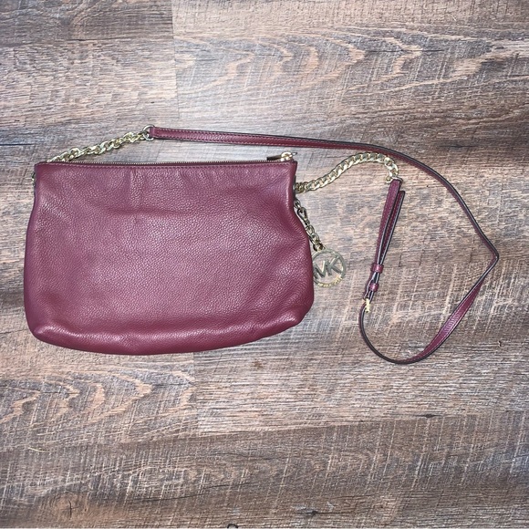 Michael Kors Burgundy Wine Crossbody Purse - Picture 1 of 6